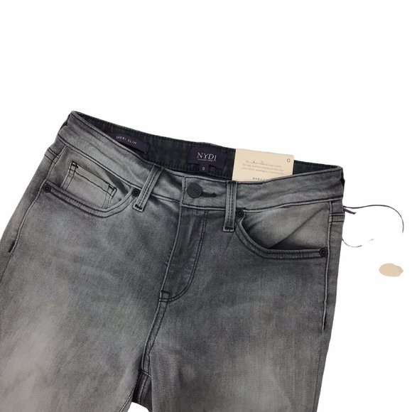 NYDJ Sheri Women's Pull-on Slim Leg 5-Pocket Jeans Tahoma Grey Size 0 MSRP $119 - Picture 5 of 7